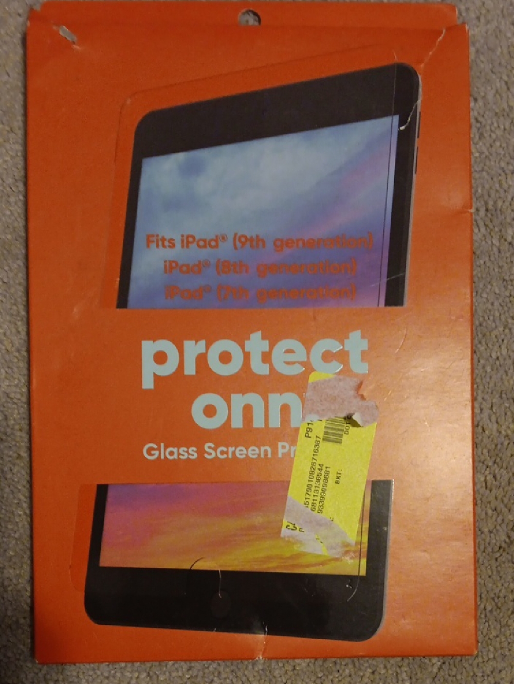 On Running Orange Glass Screen Protector Packaging